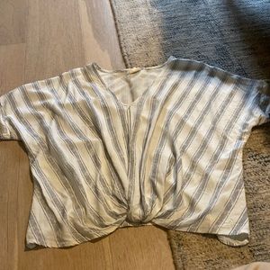 Blue and white stripe top sz small